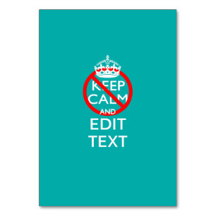 Houd geen kalme Jouw tekst turquoise decor Kaart