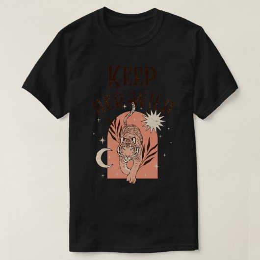 Houd Haar Wild Tiger Boho Bohemian 1 T-shirt (Design voorkant)