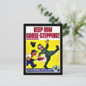 Houd hem gans-stapt briefkaart (Staand voorkant)