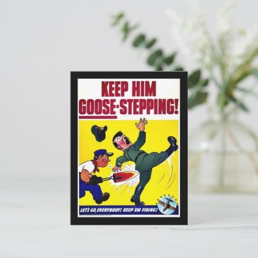 Houd hem gans-stapt briefkaart (Staand voorkant)