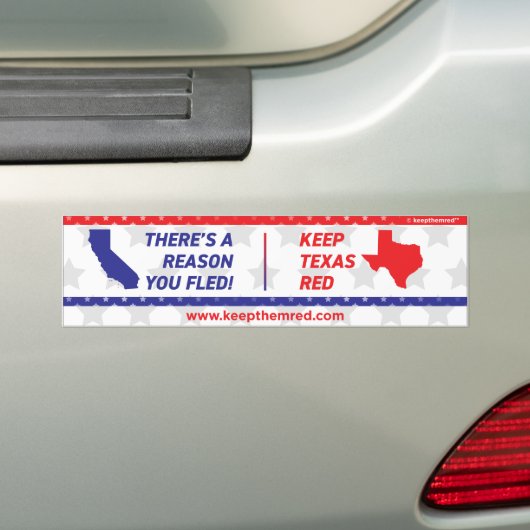 Houd hen rood - Bumpersticker CA aan TX (Op auto)