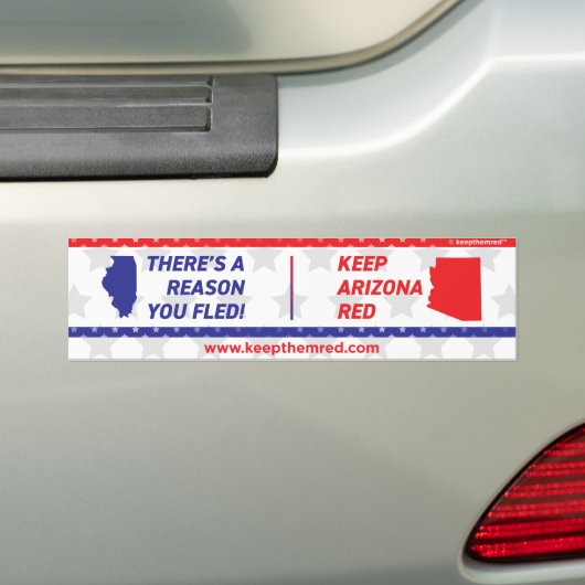 Houd hen Rood - Bumpersticker IL aan AZ (Op auto)