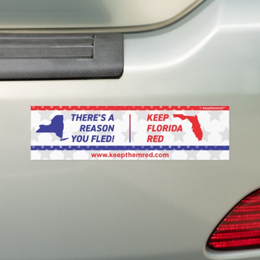 Houd hen rood - Bumpersticker NY aan FL (Op auto)