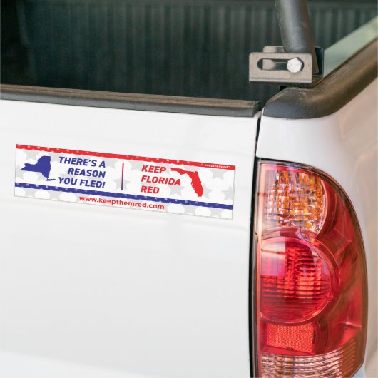 Houd hen rood - Bumpersticker NY aan FL (Op Truck)