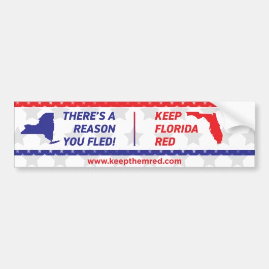 Houd hen rood - Bumpersticker NY aan FL (Voorkant)