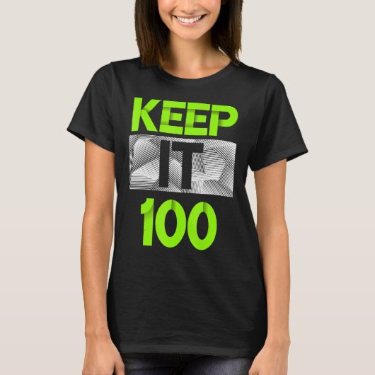 Houd het 100 Groene Kleur Grafisch T-shirt (Voorkant)