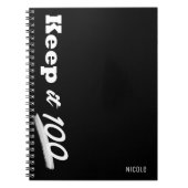 Houd het 100 Moderne Aangepaste Dagboek Notitieboek (Voorkant)