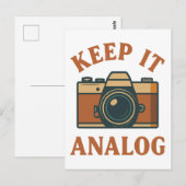 Houd het analoog briefkaart (Voorkant / Achterkant)