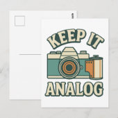 Houd het analoog briefkaart (Voorkant / Achterkant)