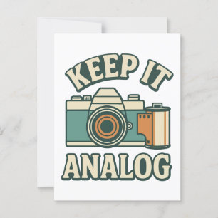 Houd het analoog briefkaart