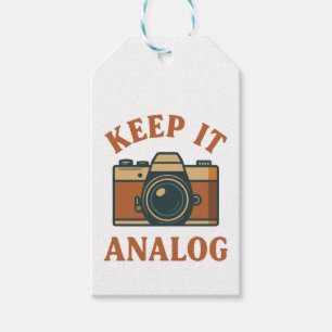 Houd het analoog cadeaulabel