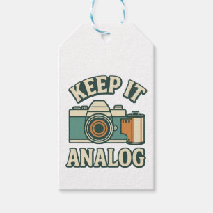 Houd het analoog cadeaulabel
