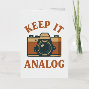 Houd het analoog folie feestdagenkaart