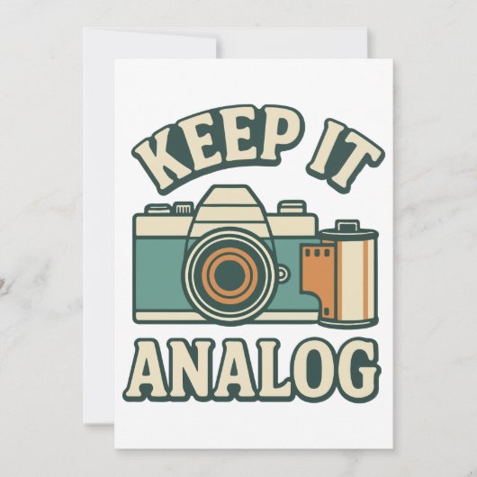 Houd het analoog kaart (Voorkant)