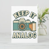 Houd het analoog kaart (Staand voorkant)