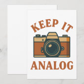 Houd het analoog kaart (Voorkant / Achterkant)