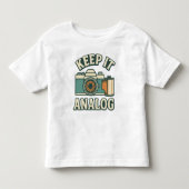Houd het analoog kinder shirts (Voorkant)