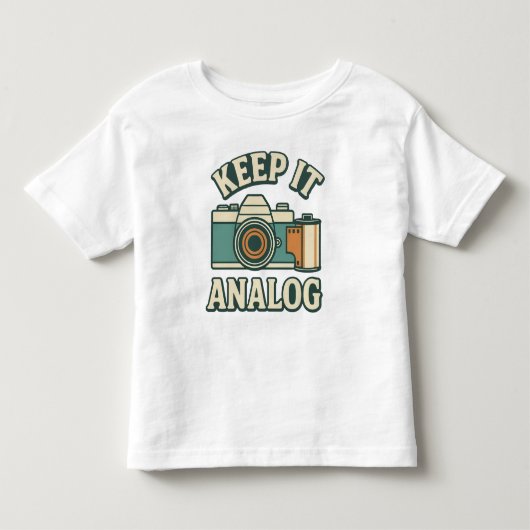 Houd het analoog kinder shirts (Voorkant)
