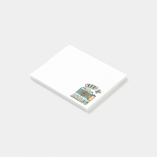 Houd het analoog post-it® notes (Schuin)