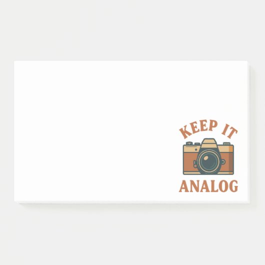 Houd het analoog post-it® notes (Voorkant)
