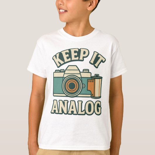 Houd het analoog t-shirt (Voorkant)