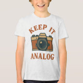Houd het analoog Tri-Blend shirt (Voorkant)