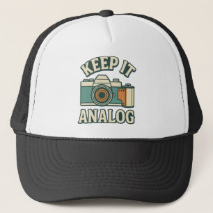 Houd het analoog trucker pet