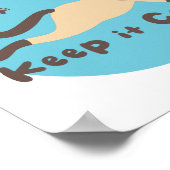 Houd het cool Kawaii grappige kattenpraktijk yoga  Poster (Hoek)