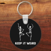 Houd het Dansende Skelet Sleutelhanger (Voorkant)