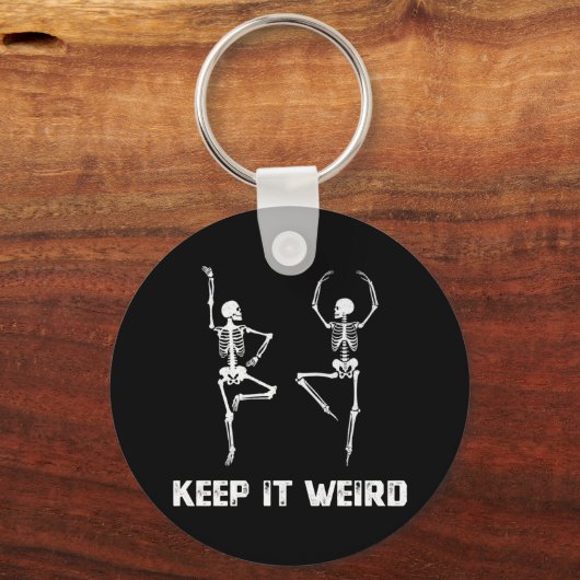 Houd het Dansende Skelet Sleutelhanger (Voorkant)