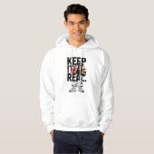 Houd het echt hoodie met citaat (Voorkant volledig)