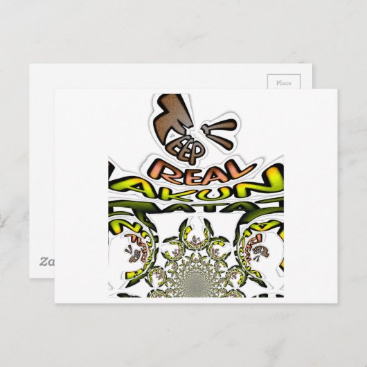 Houd het echt: Kaleidoscope Art Print / Graphic Briefkaart (Voorkant / Achterkant)