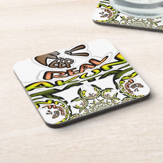 Houd het echt: Kaleidoscope Art Print / Graphic Drankjes Onderzetter (Linkerzijde)