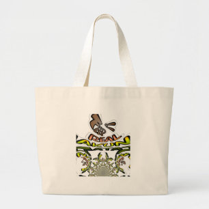 Houd het echt: Kaleidoscope Art Print / Graphic Grote Tote Bag