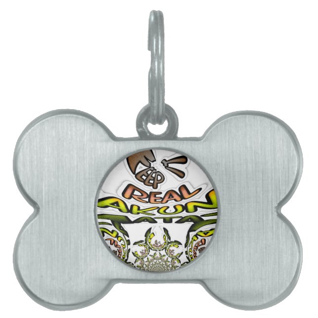 Houd het echt: Kaleidoscope Art Print / Graphic Huisdieren Naamplaatje (voorkant)