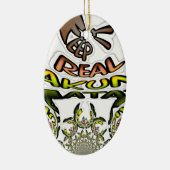 Houd het echt: Kaleidoscope Art Print / Graphic Keramisch Ornament (Rechts)