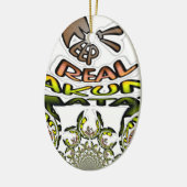 Houd het echt: Kaleidoscope Art Print / Graphic Keramisch Ornament (Links)