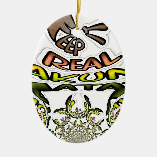 Houd het echt: Kaleidoscope Art Print / Graphic Keramisch Ornament (Voorkant)