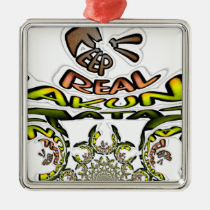 Houd het echt: Kaleidoscope Art Print / Graphic Metalen Ornament