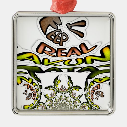 Houd het echt: Kaleidoscope Art Print / Graphic Metalen Ornament (Voorkant)