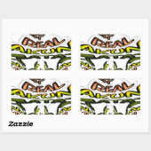 Houd het echt: Kaleidoscope Art Print / Graphic Rechthoekige Sticker (Vel)