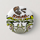 Houd het echt: Kaleidoscope Art Print / Graphic Ronde Button 5,7 Cm (Voorkant)