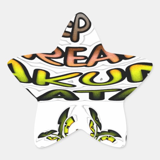 Houd het echt: Kaleidoscope Art Print / Graphic Ster Sticker (Voorkant)