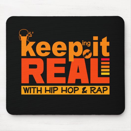 Houd het Echte met hiphop mousepad Muismat (Voorkant)