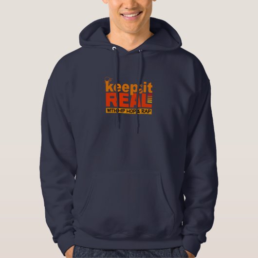Houd het Echte met hiphop shirt - kies stijl (Voorkant)