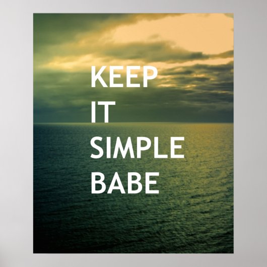 Houd het eenvoudig babe poster (Voorkant)