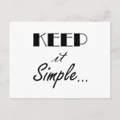 Houd het eenvoudig, Daily Affirmation flash card Feestdagenkaart (Voorkant)