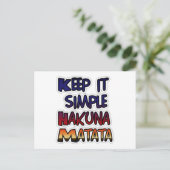 Houd het eenvoudig Hakuna Matata Art Print Briefkaart (Staand voorkant)