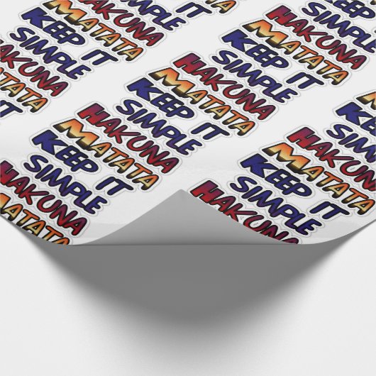 Houd het eenvoudig Hakuna Matata Art Print Cadeaupapier (Hoek)