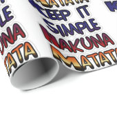 Houd het eenvoudig Hakuna Matata Art Print Cadeaupapier (Rol Hoek)